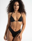 Slib brazilian costum de baie rovaswim negru cu accesorii