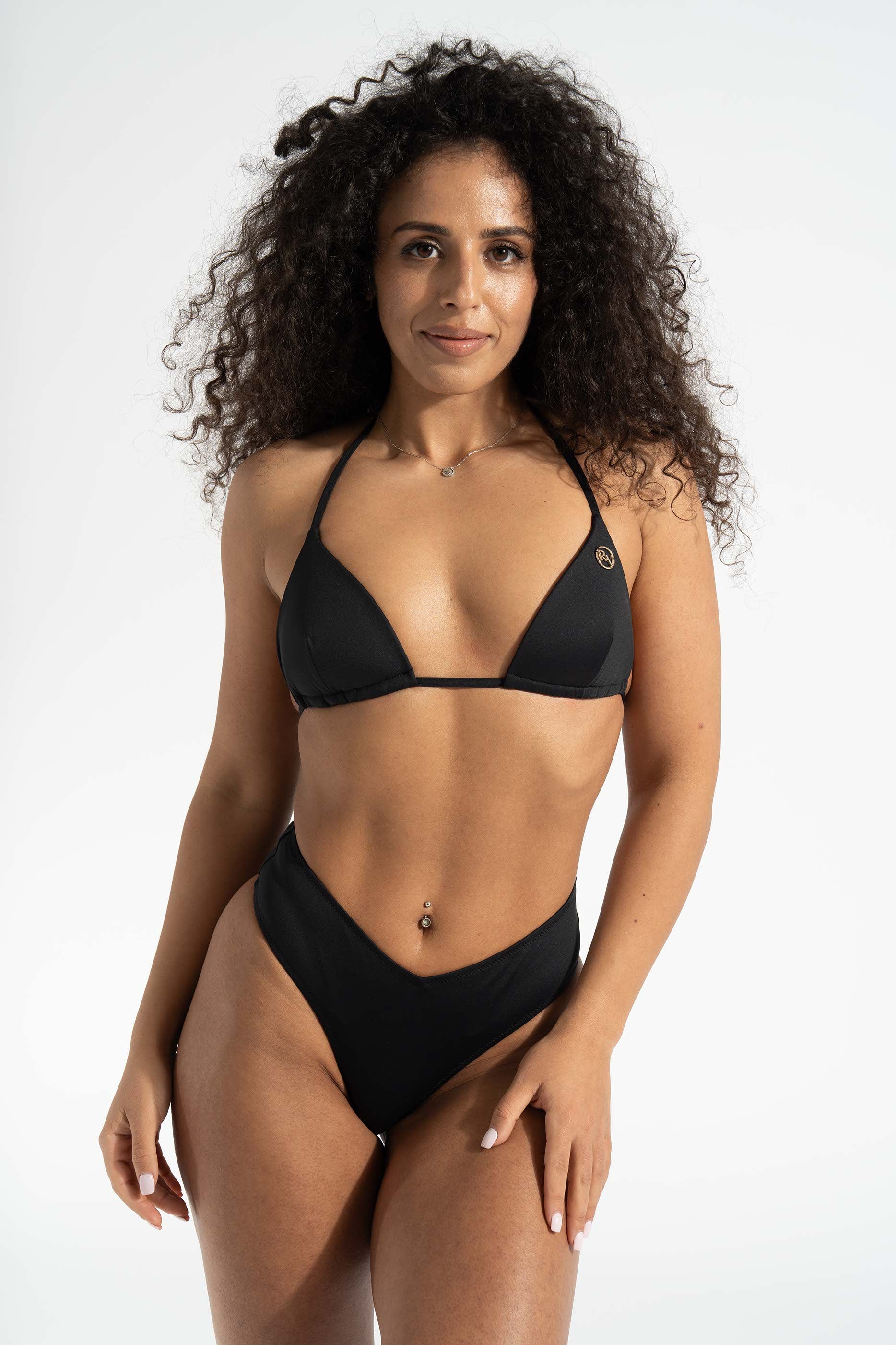 Slib brazilian costum de baie rovaswim negru cu accesorii